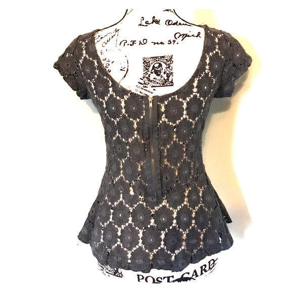 Lace Peplum Top - Picture 2 of 2