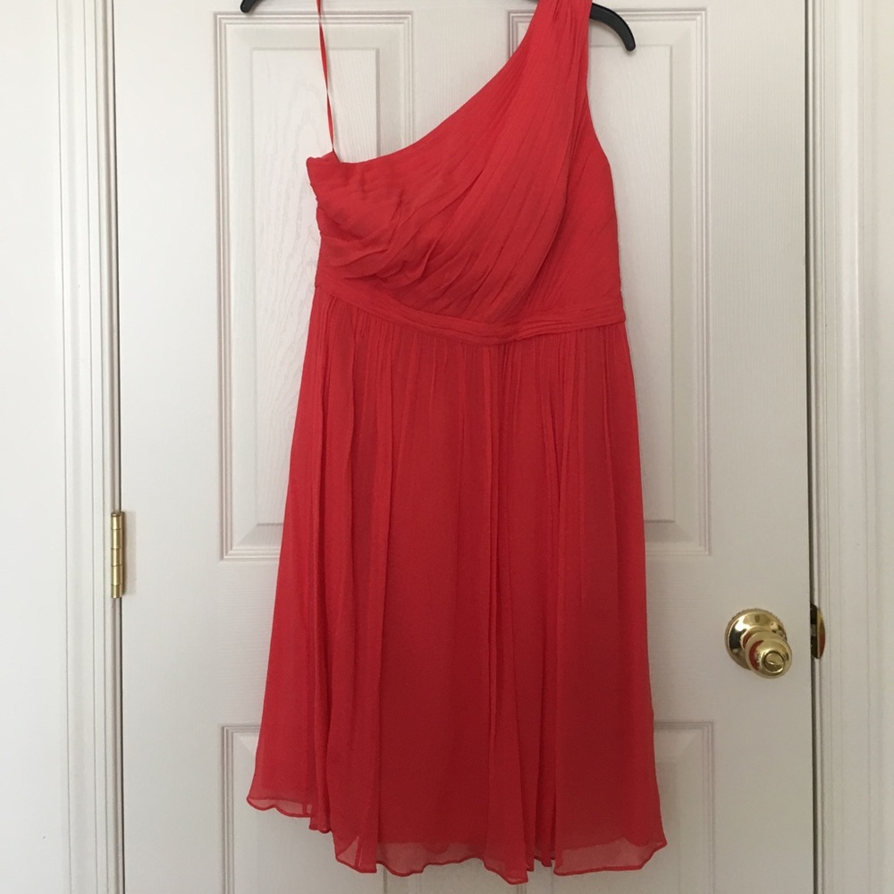 J.Crew Kylie dress / silk chiffon / 6 / STRAWBERRY