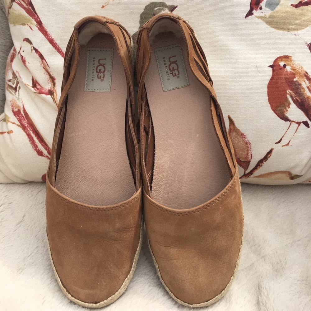 Ugg Beige Suede Flats