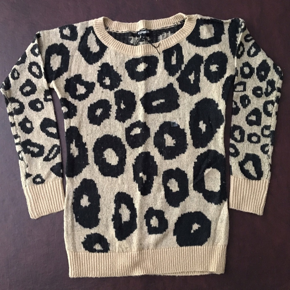 EXPRESS cheetah print sweater *price drop today