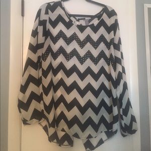 Chevron top with open back