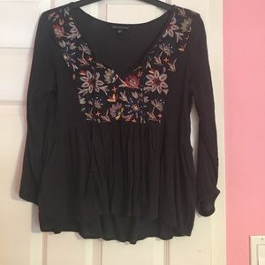 AEO embroidered blouse