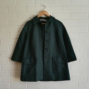 ZARA Forest Green Short Trench Coat