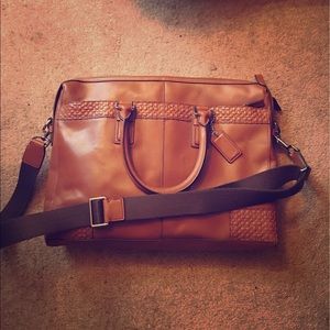 Coach leather laptop bag or briefcase