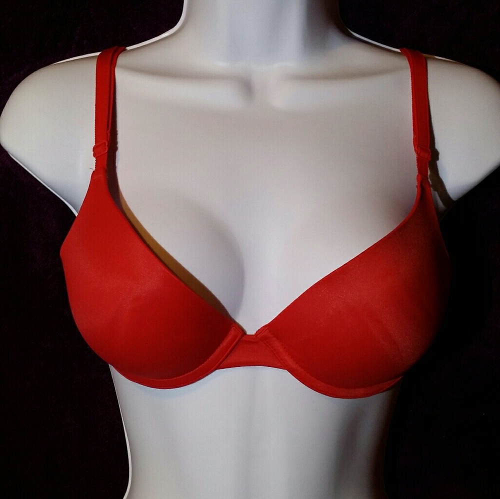 SOLD Pink by Victoria's Secret 32C bright red bra