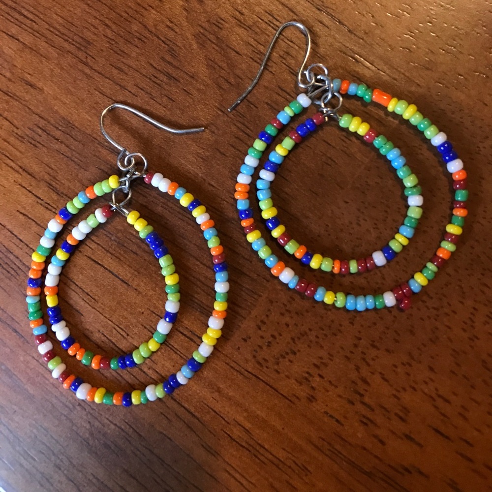 Colorful beaded earrings