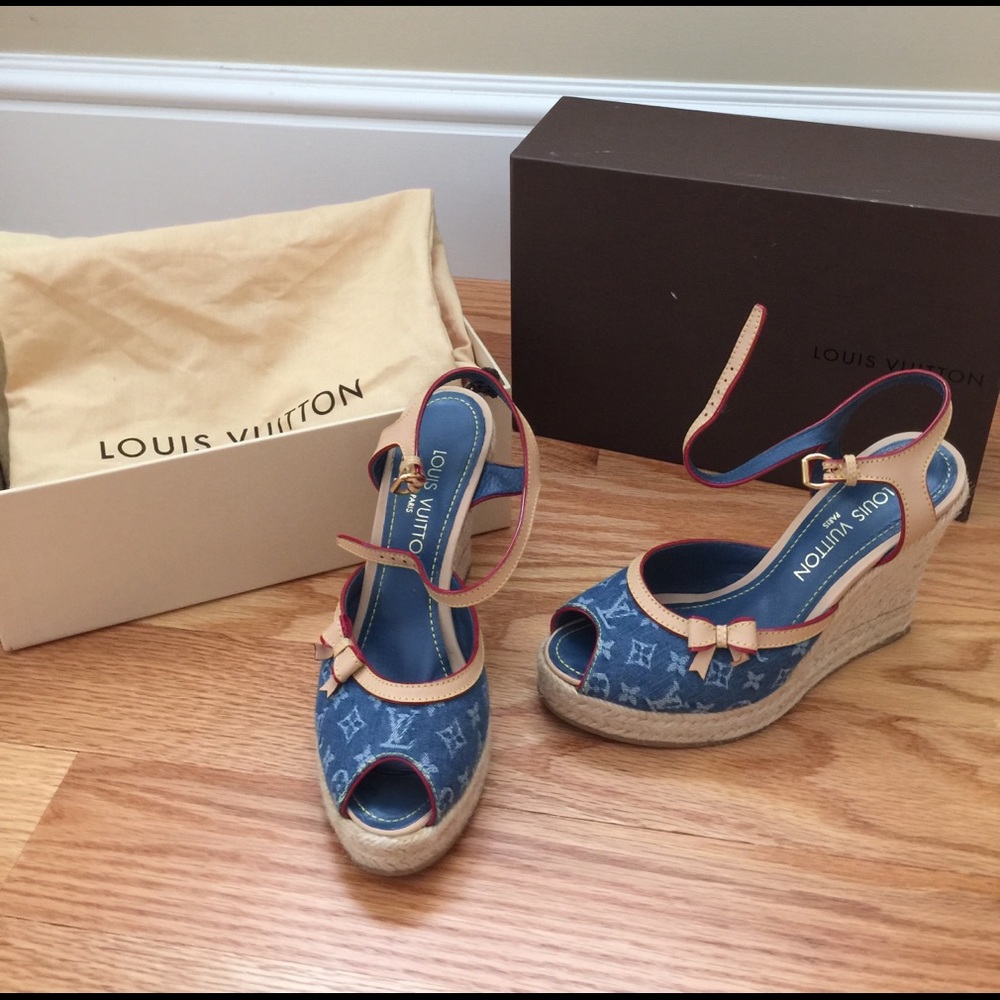 Louis Vuitton wedge sandals
