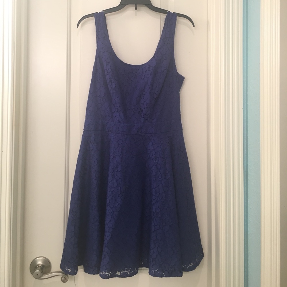 Navy blue lace dress