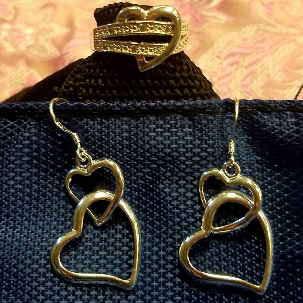 Earrings with matching ring