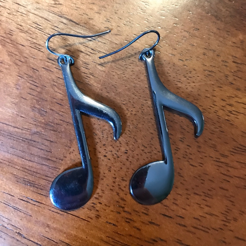 Music note earrings