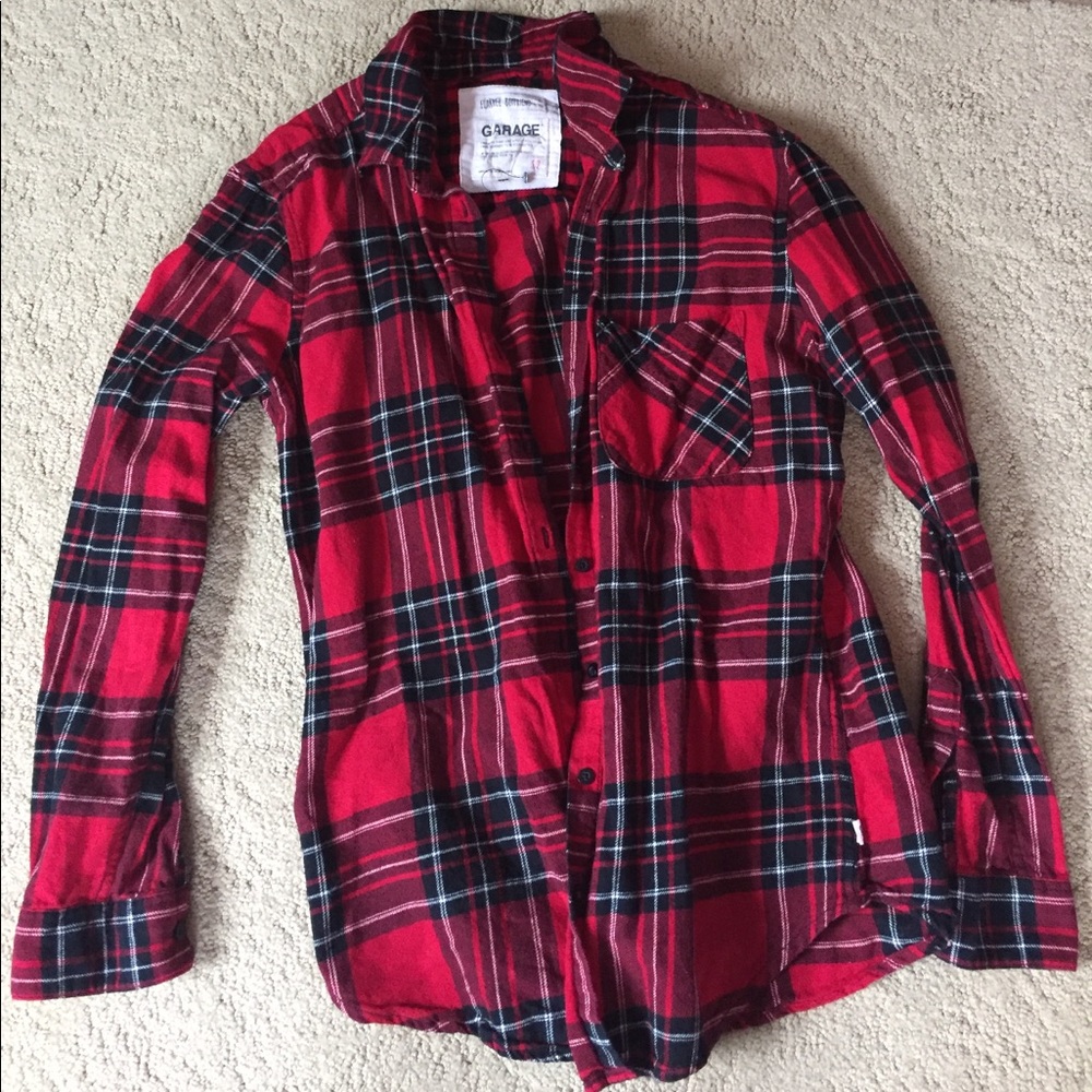RED AND BLACK FLANNEL FROM GARAGE!