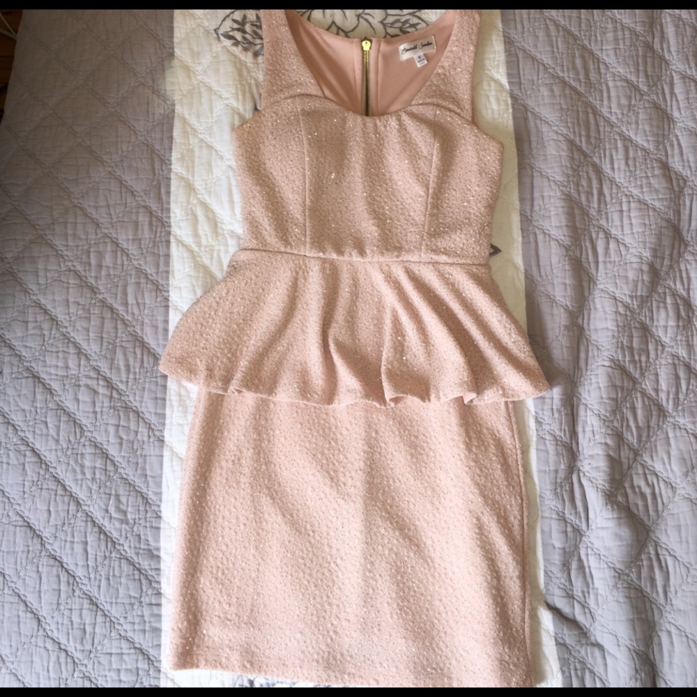 Light pink peplum dress