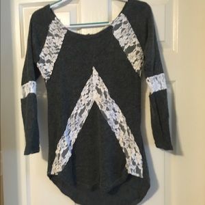 Comfy lace pullover