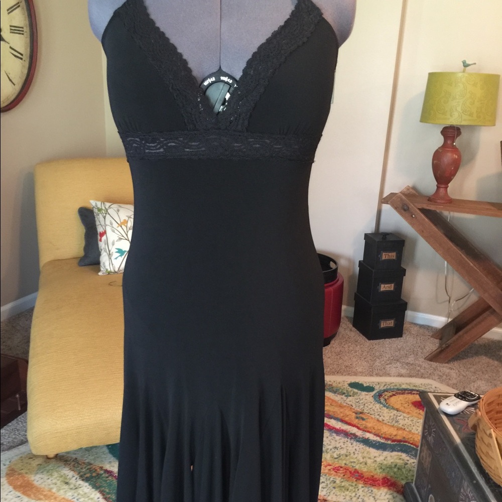 Black halter dress