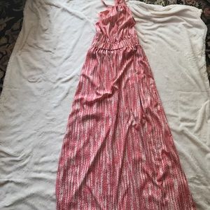 Ya Maxi Patterned Dress with front and back cutout