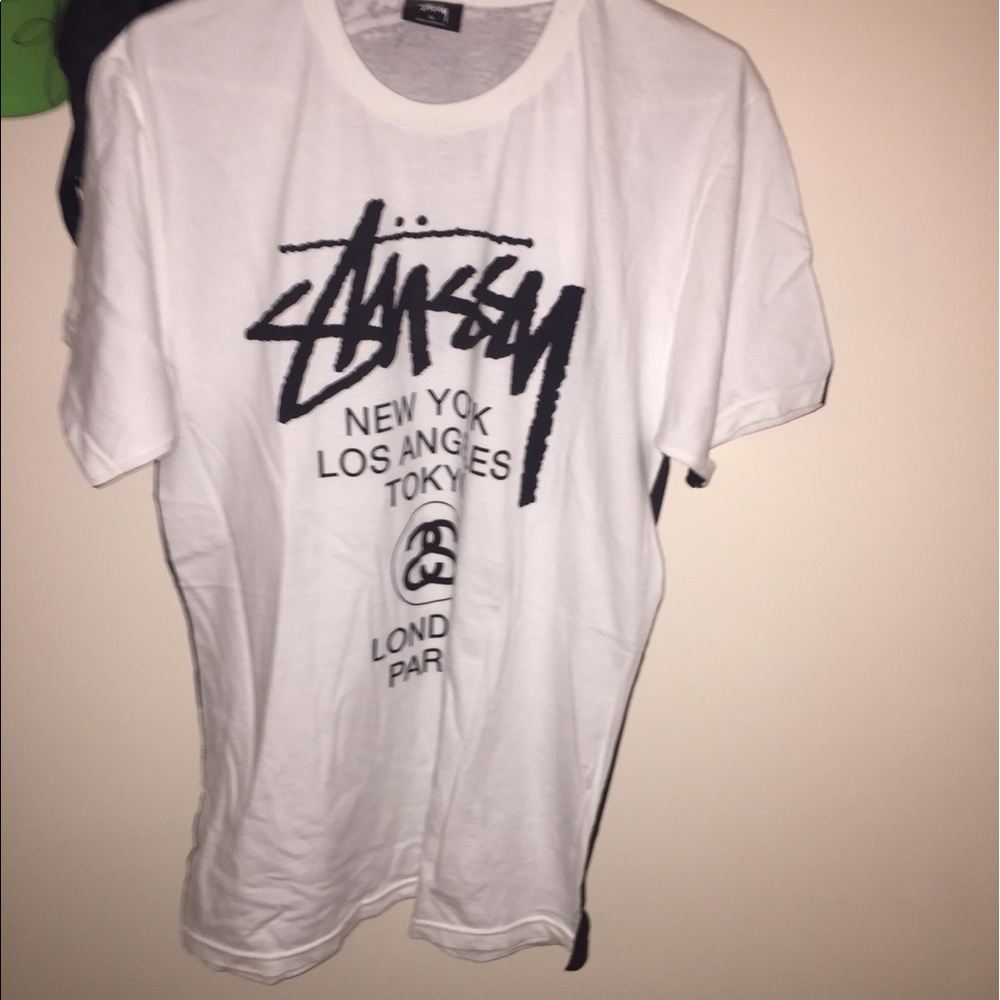 Stussy t shirt 2 sided