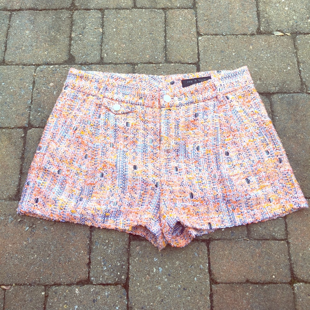 Rag and Bone Orange Twill shorts