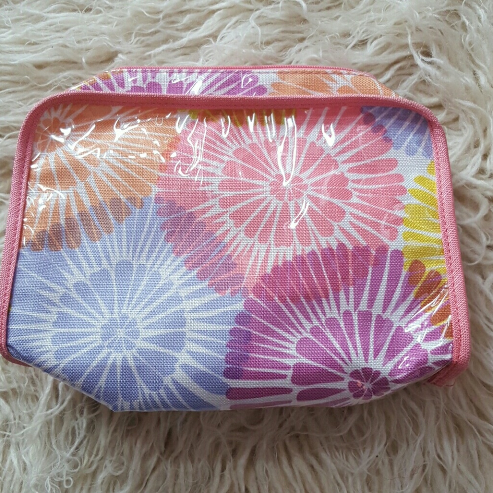 Flower print Clinique makeup bag