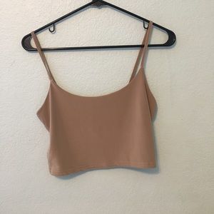 Tan bralette tank top