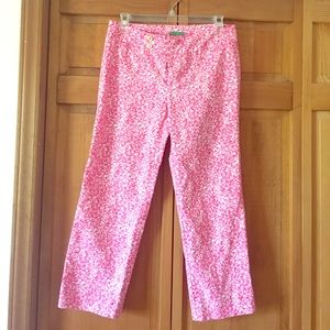 Lilly Palm Beach Fit Pink Fish Snorkeling Capri