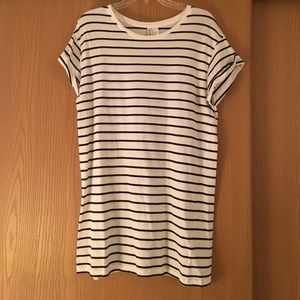 Black & White Strip T-shirt Dress NWOT