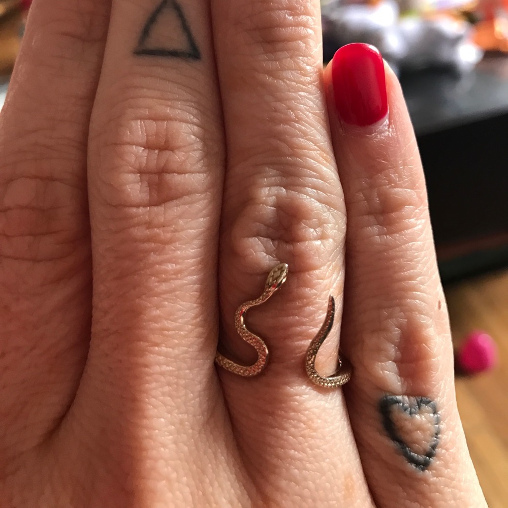 Gold plated snake ring