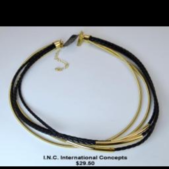 INC International Concepts Jewelry - INC Black and Gold Multi Layer Short Necklace