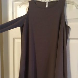 Olive cut out shoulder top