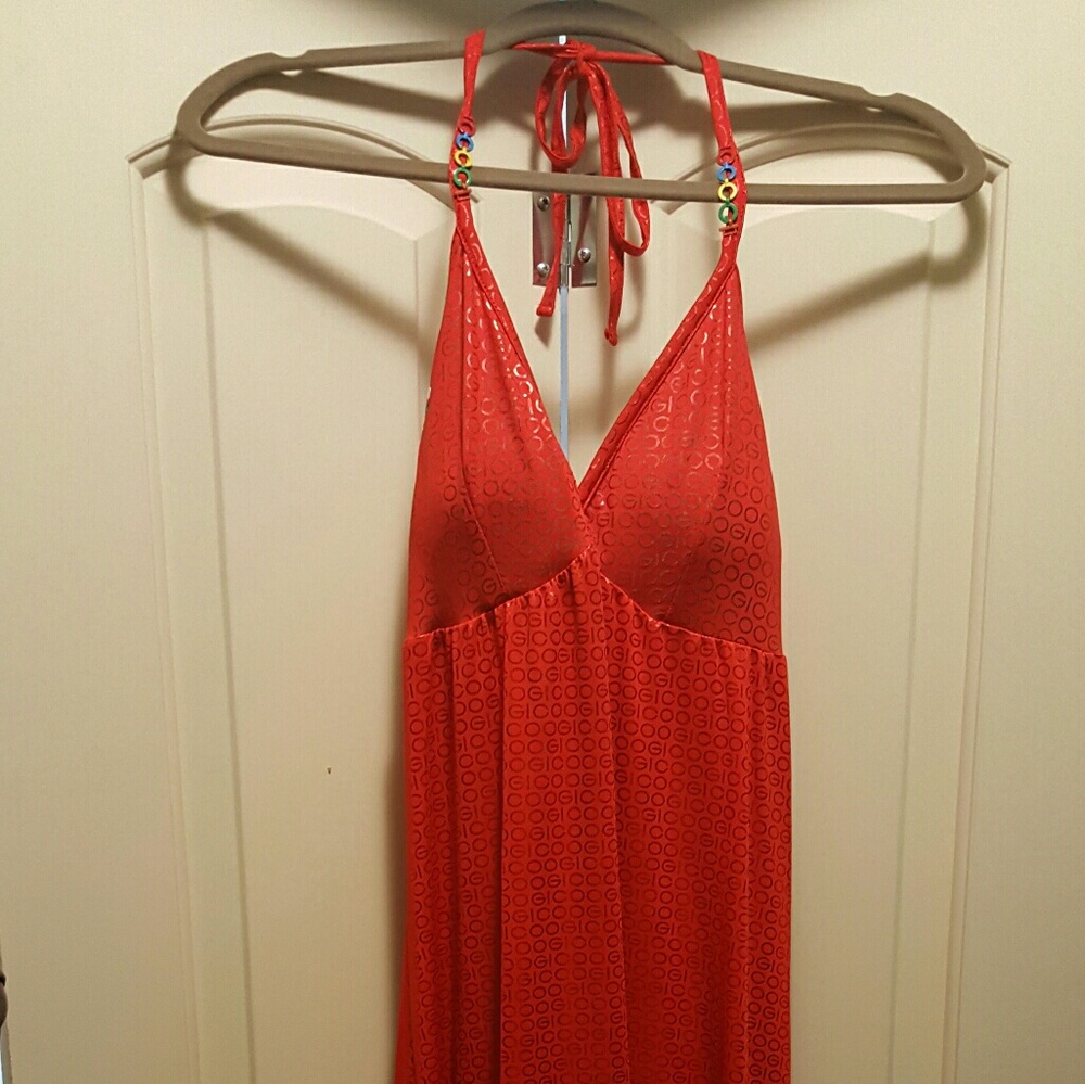 Coogi Throwback Bright Red Swimsuit Coverup