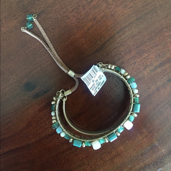 INC International Gold Tone Beaded Bracelet - Picture 2 of 4