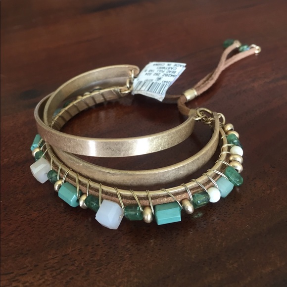 INC International Gold Tone Beaded Bracelet - Picture 3 of 4