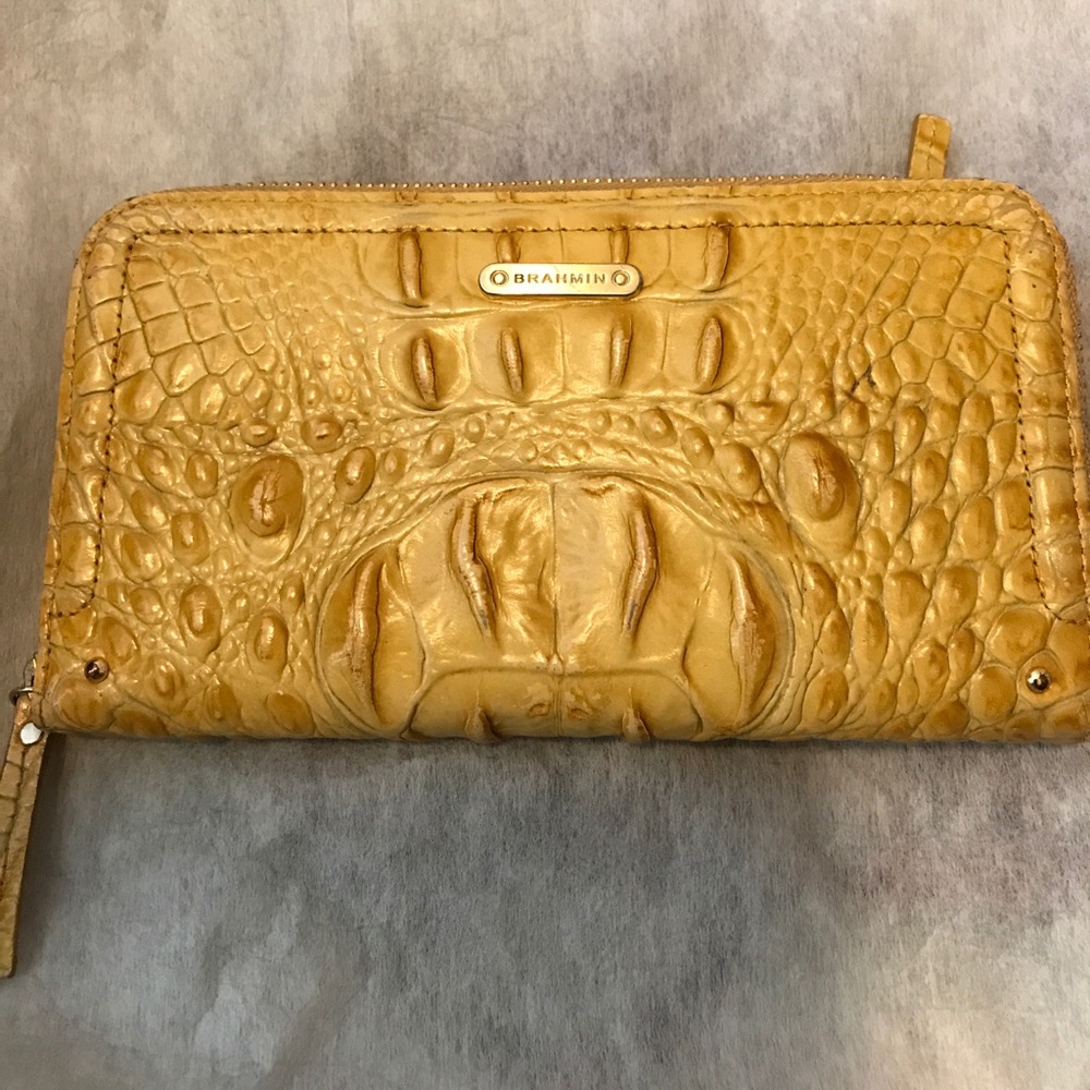 Brahmin Croc Leather ZipAround Wallet Organizer