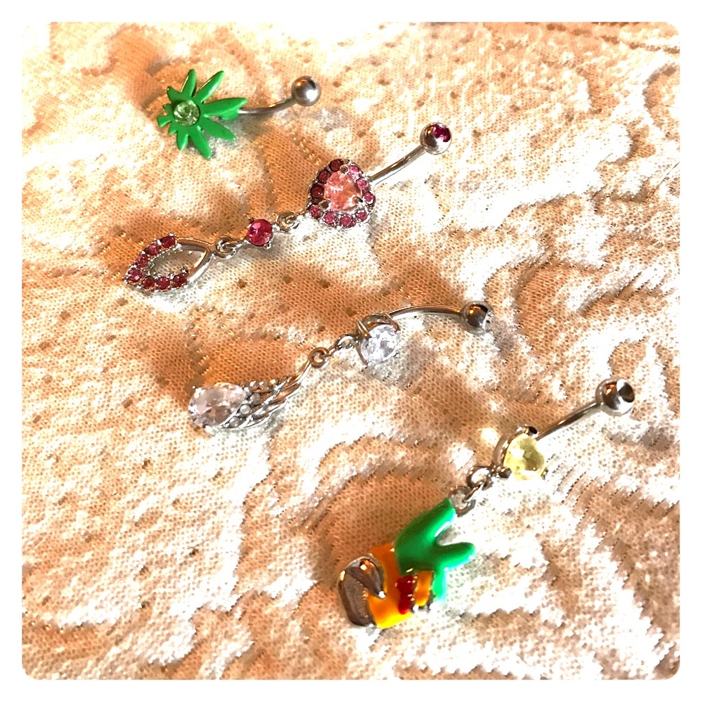 4 belly rings