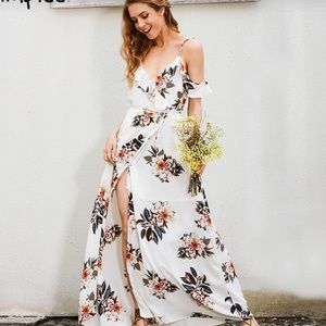 Printed maxi floral dress