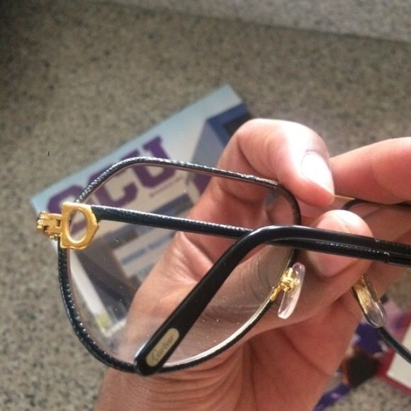 Cartier sunglasses wrapped in alligator main image 4