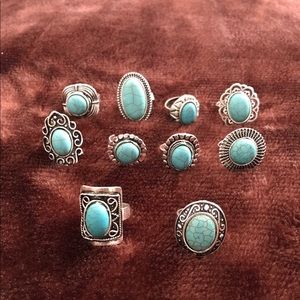 Set of 10 adjustable rings