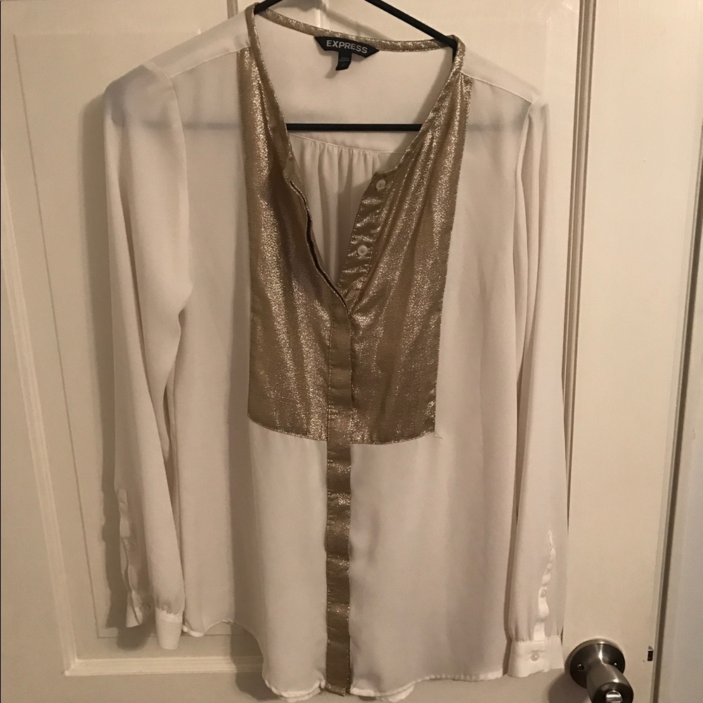 Express gold lame top small