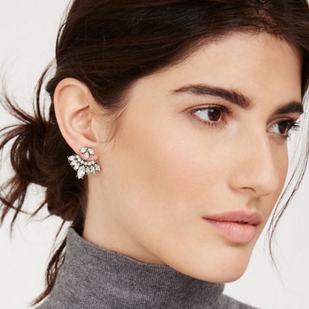 Crystal Fan Earrings - Picture 4 of 5