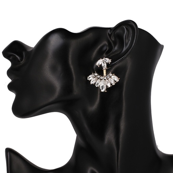 Crystal Fan Earrings - Picture 5 of 5