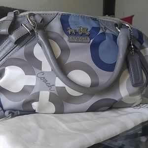 Coach Blue/Grey Clover Madison Sophia Stachel
