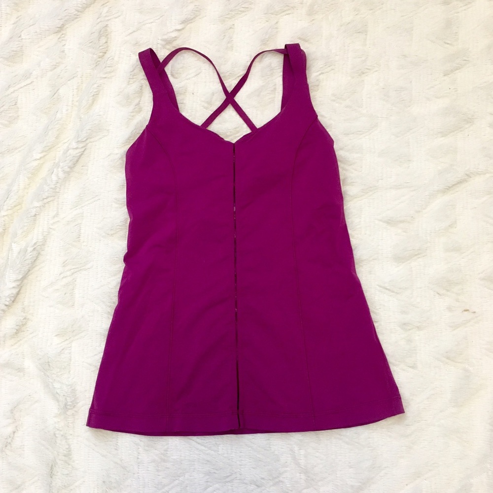 Lululemon Magenta Work Out Top Size 6