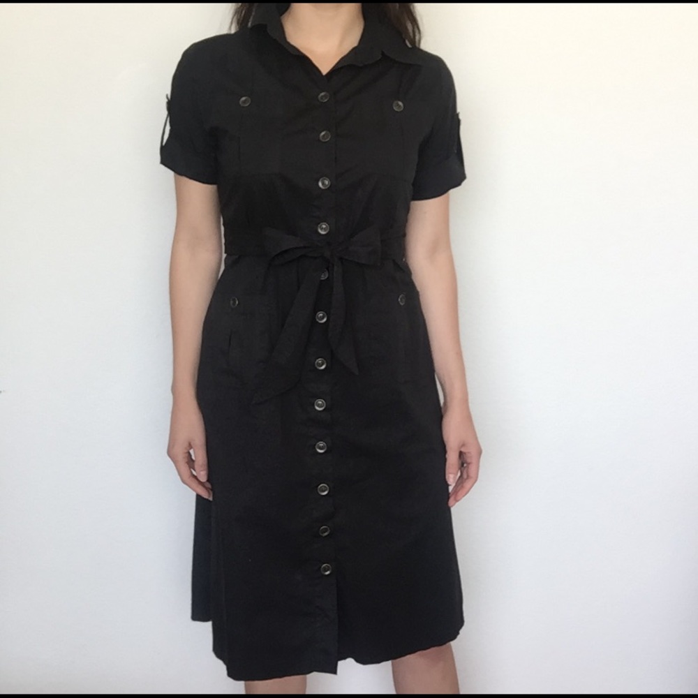 Black Button Up Dress