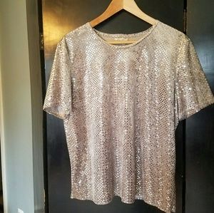 2 for $20 Sparkling Silver short sleeve shirt