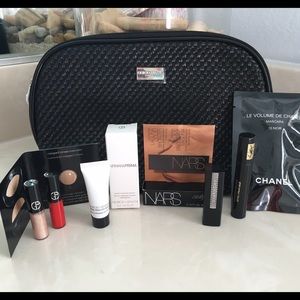 Armani Cosmetic Bag w/ Lux Samples - NARS, Chanel