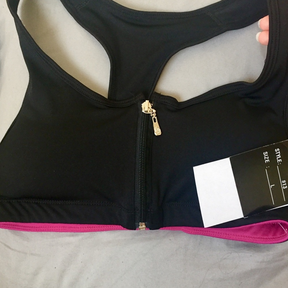 ZIP-UP SPORTS BRA DUO DRY