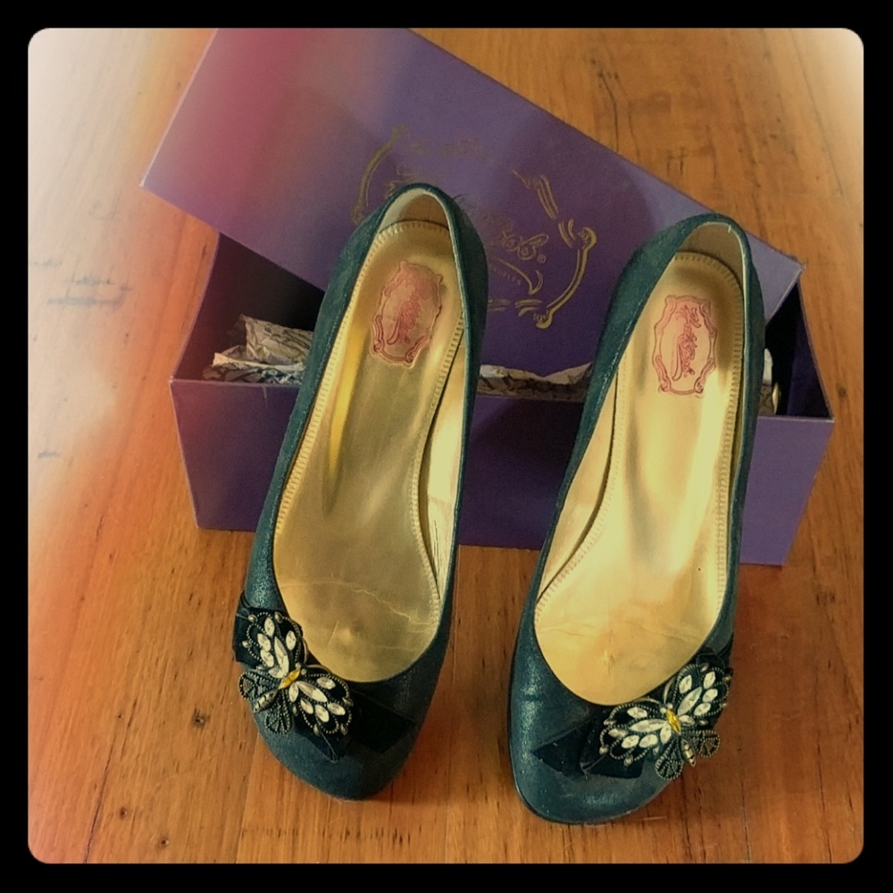 Ballet Flats with Butterfly Detail by Hale Bob