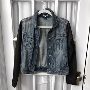 Express denim/leather jacket