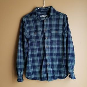 Green and Blue Plaid Flannel