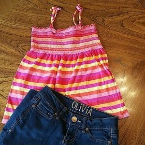 SOLD.    Summer top and cut off jean shorts