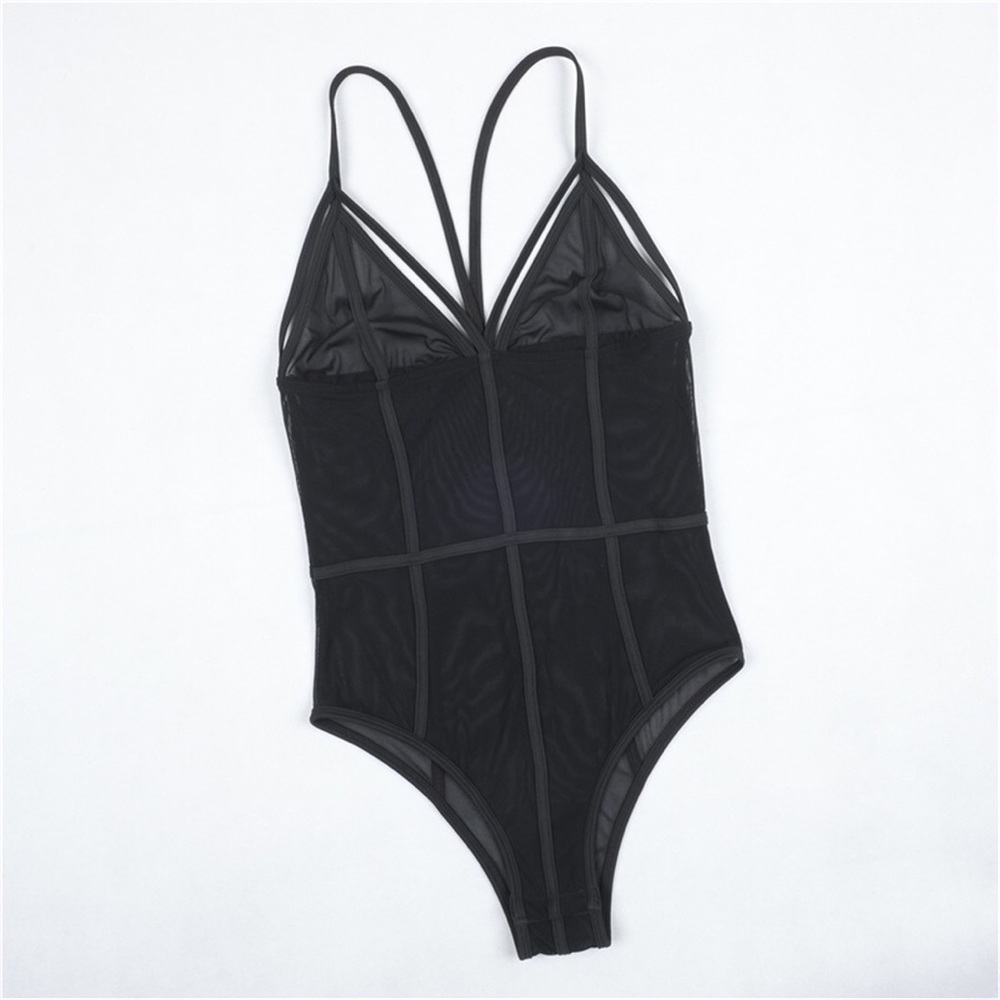 Serene's V Strap Sexy Bodysuit Top - Picture 2 of 8